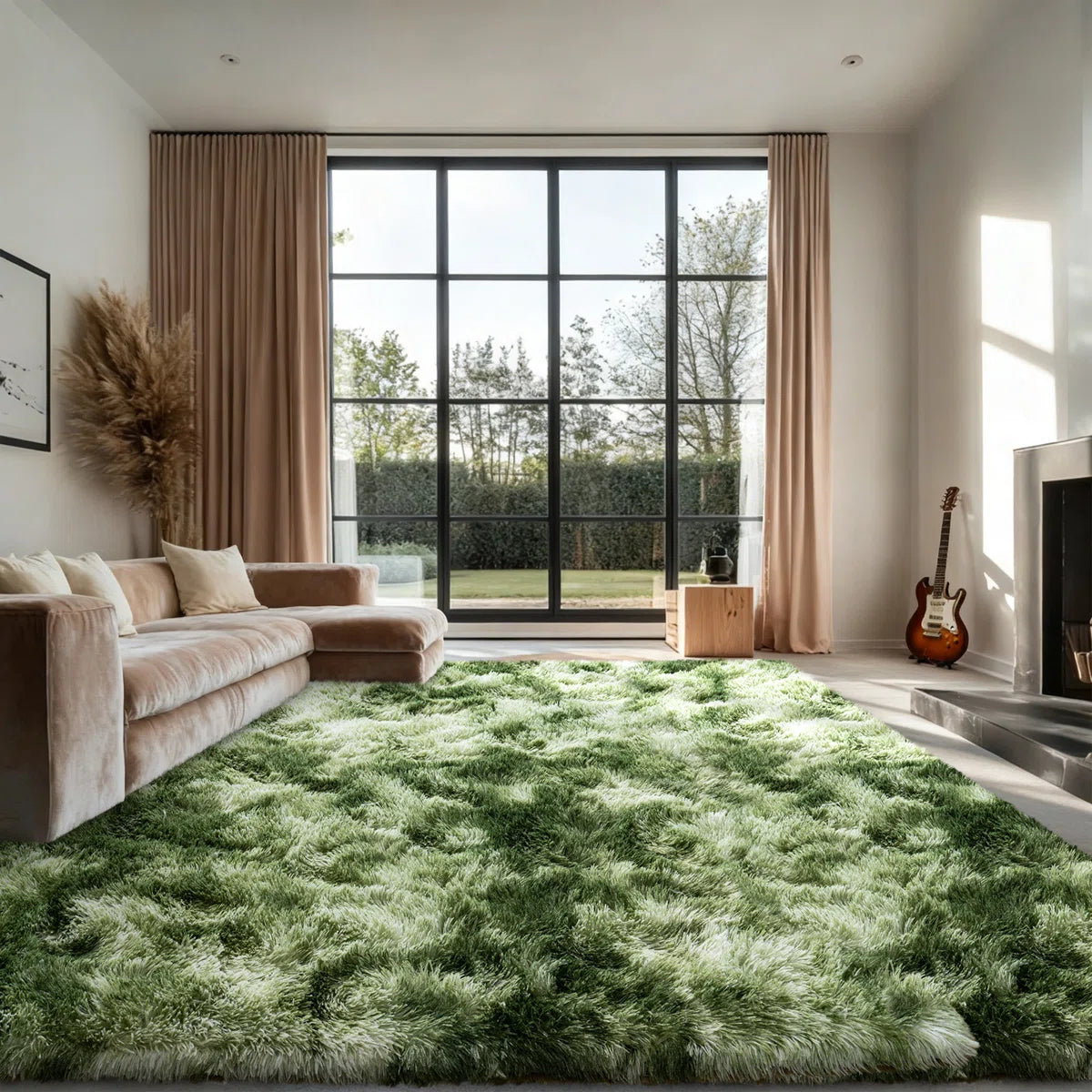 Silk-Cloud Series - Sleek Premium Area Rug, Ultra-Smooth Touch Silky, Non-Slip & Shed-Free Minimalist Shag Rug for Bedroom