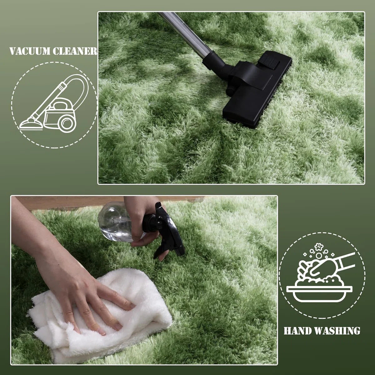 Silk-Cloud Series - Sleek Premium Area Rug, Ultra-Smooth Touch Silky, Non-Slip & Shed-Free Minimalist Shag Rug for Bedroom