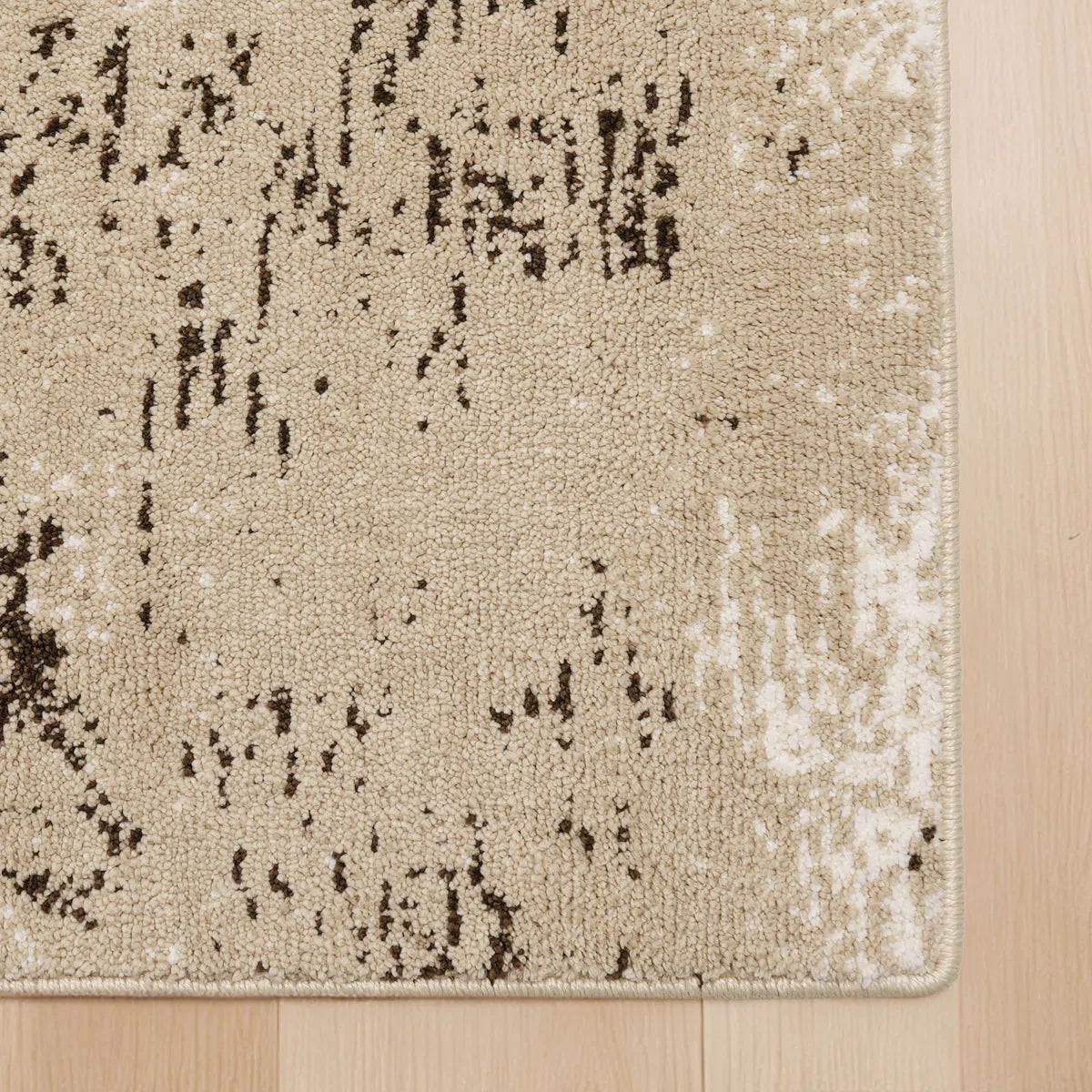 Vintage Textured Area Rug - Soft Floor Carpet with Canvas Backing, Non-Slip Living Room Bedroom Rug